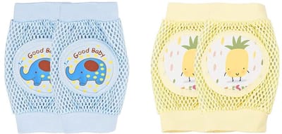 Dailygoods- Kruipbeschermers Ademend - Antislip Kniebeschermers - Elastisch Uniseks - 2 Paar - Zacht en Duurzaam - Geschikt voor 0-24 Maanden - Babykniebeschermers