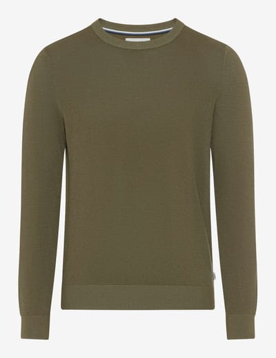 Brax Heren Trui  Style RICK burnt olive Groen Olijf, groen - olijf, maat XS