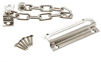 Deurketting verchroomd - chroom, messing - extra veiligheid - voor uw huis - SnelShoppen