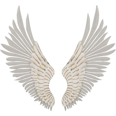 Wanddecoratie Mauro Ferretti Ali Natural Coppia (x2)