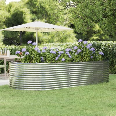 vidaXL - Plantenbak - 291x140x68 - cm - gegalvaniseerd - staal - zilverkleurig