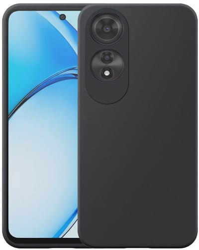 Geschikt voor Oppo A60 4G Telefoonhoesje Zwart Flexibel Siliconen TPU hoesje - Flexible Back Cover Case Siliconen TPU - Zwart - Smartphonica geschikt voor Oppo A60