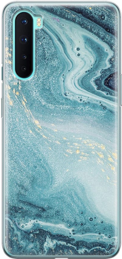 Leuke Telefoonhoesjes - Hoesje geschikt voor OnePlus Nord - Marmer blauw - Soft Case - TPU - Marmer - Blauw