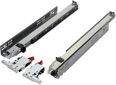1 paar Salice PROGRESSA+ PUSH volledig uittrekbare lopers, lengte 500 mm met push-open voor greeploze fronten en 3D-instelling, belastbaar tot 70 kg