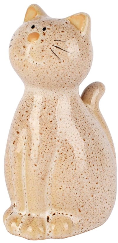 Dekoratief | Deco poes 'Paula', beige, keramiek, 8x6x12cm | A260265