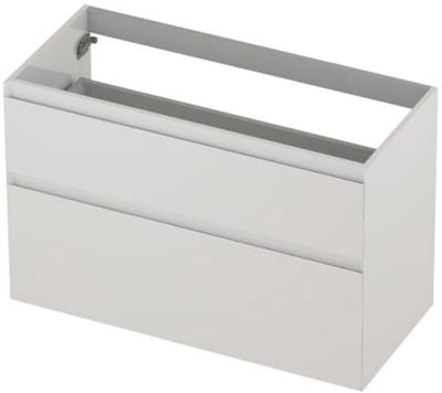 INK - Onderkast 2 Laden Greeploos Gelakt 45gr A-symmetrisch - 1000x450x650 Mm - Hoogglans Wit