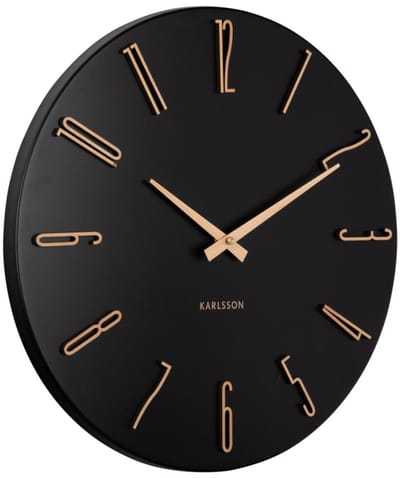 Karlsson Wandklok Esmerado - Zwart - 40x40x40cm - Wandklok Modern
