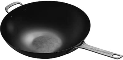 Karbon Stalen Wok voor Kamado Grills - Geschikt voor Roerbakken, Sudderen en Stomen
