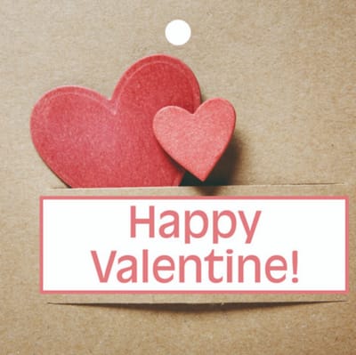 Premium Valentijn Kaartjes - 20 Stuks - Cadeau kaartjes - Happy Valentine - 7x7 cm