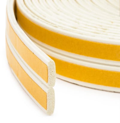 Zelfklevende Deur- En Raamafdichting Tochtstrip – I-Profiel – Wit – 6 Meter (2 × 3 m) – Voor Kieren Van 1–2 mm – EPDM Rubber – Isolerend, Weer- En UV-Bestendig – Voor Deur En Raam [11596WH-9]