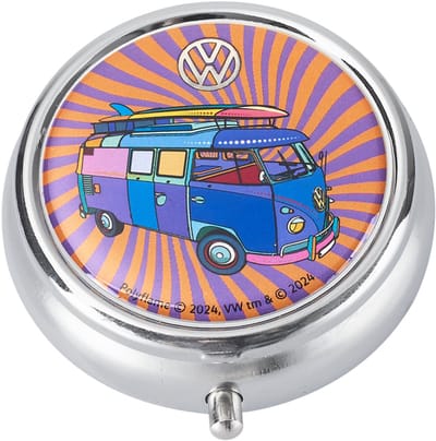 Volkswagen Zak asbak - Draagbaar - Pocket Asbak - Klikslot - Metaal - 5 cm - Blauw