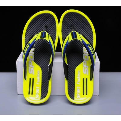 WTEMPO Zomer herenslippers Dikke zolen Zachte zolen Slippers Indoor antislipslipper Strandschoenen 42 yellow