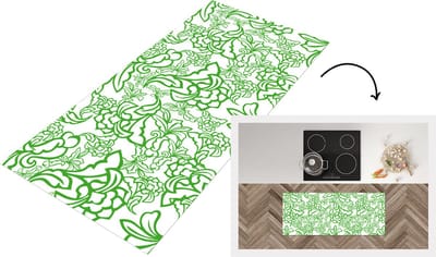 Keukenloper - Loper keuken - Planten - Orientalism - Patroon - 120x50 cm - Keukenloper vinyl