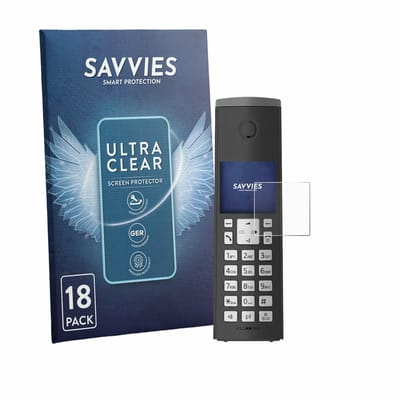 Savvies - Screenprotector voor Panasonic KX-TGK220 - Folie Beschermfolie transparant 18 Stuks