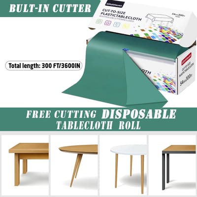 Plastic Tafelhoes Rol - Wegwerp Tafelkleed - Feestdecoratie - Met Slide Cutter - 54 x 700 Voet - Groen