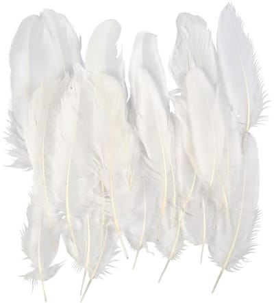 CC Ganzenveren 15 cm Wit 70 stuks