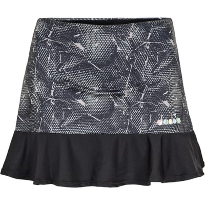 Diadora Abstracte tennisrok voor dames (Zwart)