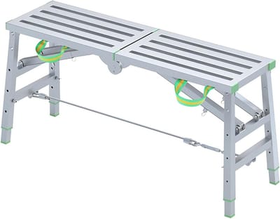 Werkplatform Steiger - Opvouwbare Werkbank - Klus Klaren - Verstelbare Hoogte - 500 Lbs Capaciteit - Metaal