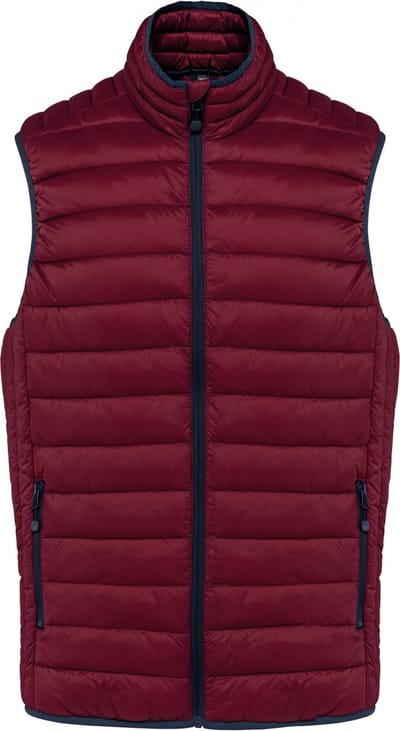 Kariban Men’s lightweight sleeveless down jacket K6113 - Wine - S