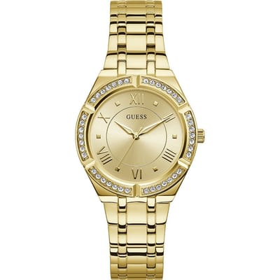 Guess GW0033L2 dames horloge 36 mm - Goudkleurig