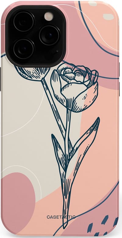 Casetastic Hoesje Geschikt voor Apple iPhone 13 Pro Max Magsafe - Stijlvolle Beschermende Duo-layer Case - Sierlijke tulp