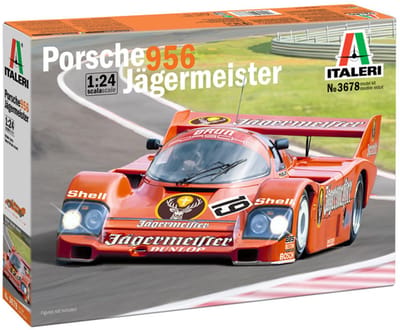 Italeri Modelbouwpakket Auto - 3678 Porsche 956 Jägermeister - Duitse Rauto Plastic - 1:24 - Modelbouw
