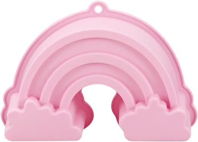 Dailygoods- Taartvorm Siliconen - Regenboog Motief - 3D Bakvorm - Verjaardagstaart - Doe-het-zelf Brood - Duurzaam Materiaal