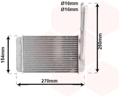 Van Wezel - KACHEL RADIATEUR VOOR FORD TRANSIT 1978-1986 1655910