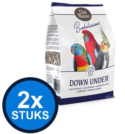 2x Deli Nature - Birdelicious grote parkieten down under 2,5kg - Vogelvoer - 2.5 kg