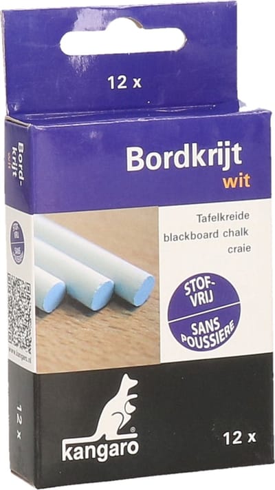 Schoolbord krijtjes - pakje van 12x stuks - wit - speelgoed - kinderen en volwassenen