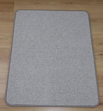Wollen vloerkleed - Deurmat - Davi - ecru - grijs - 70x90cm