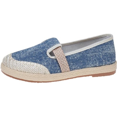 Nieuwe Ronde Neus Comfortabele Casual Dames Schoenen Lente Herfst Elegant Ademend Ondiep Mond Blauw Canvas Platte Schoenen 37 gray