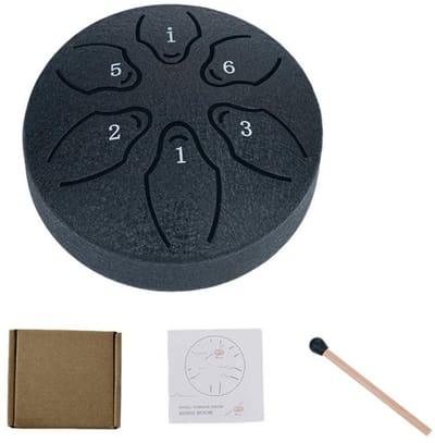 Nivard Handpan - Tongue Drum - Steel - Regen - Klankschaal - Zwart