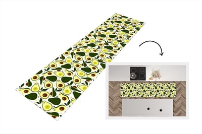 Keukenloper - Loper keuken - Patroon - Avocado - Fruit - Patroon - 200x50 cm - Keukenloper vinyl