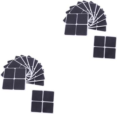 Meubelviltjes - Vloerbeschermers Stoelpoten - Vloeren Beschermen - Zelfklevend Antislip - 40x40x0.3 mm - Zwart