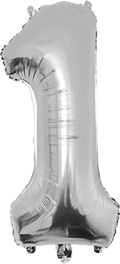 Foil Balloon 40 cm- no.1 Silver