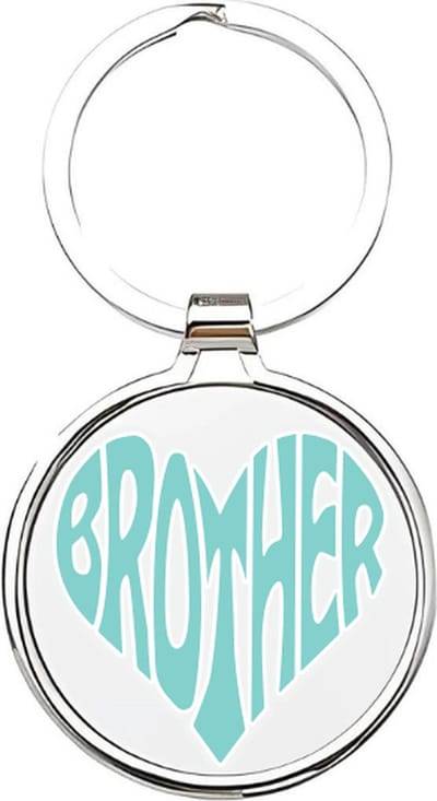 Akyol - Brother Sleutelhanger - broer - De leukste broer - Broer sleutelhanger - broers sleutelhanger - Sleutelhanger voor je broer - Familie sleutelhanger - verjaardagscadeautje - Broer cadeau - Brother - broertje - 4 x 7,5 CM
