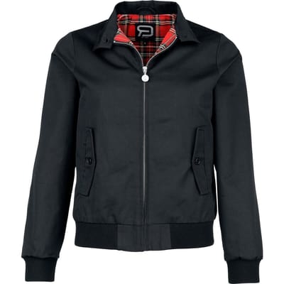 R.E.D. by EMP Tussenseizoensjas - Harrington Ladies Fit - S tot XXL - voor Vrouwen - zwart