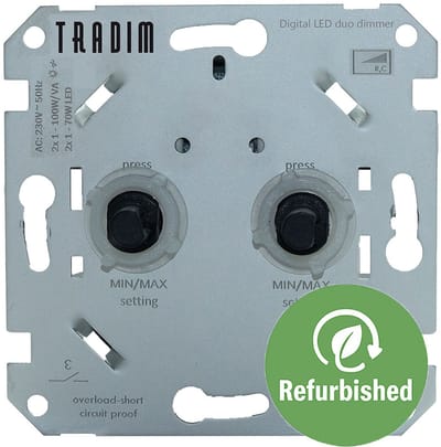 Tradim 2496-R – Digitale Duo LED Muurdimmer (Refurbished)