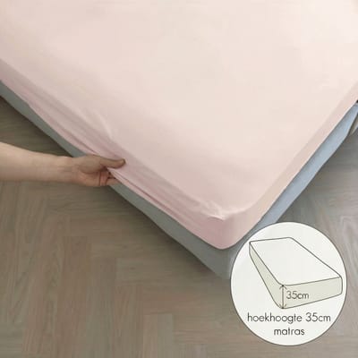 Kayori Sota Hoeslaken Premium Tencel - 80-100x200-220cm - Matrasdikte 35 cm - Verkoelend - Nude