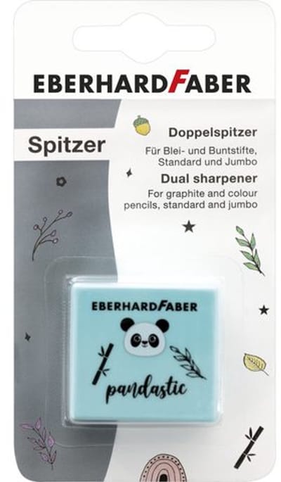 Puntenslijper Eberhard Faber Animal op blister assorti kleuren