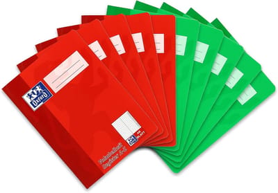 Vokabelschrift A-Z - Woordenboek schrift - Talen leren - 2 kolommen met register - A5 - Rood en groen