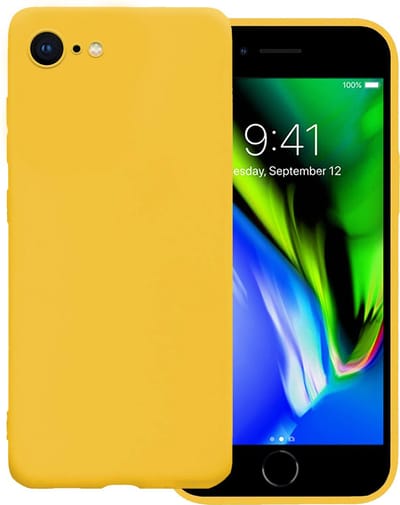 Hoesje Geschikt voor Apple iPhone 7 - Sterk & Shockproof - Hoes Cover - Siliconen Case - Geel