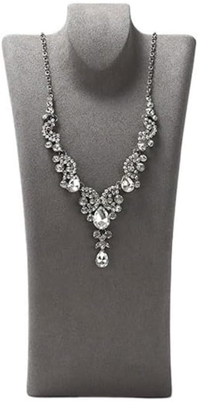 Sieradenhouder Ketting - Display Rek - Organiseren Sieraden - Zacht Microvezel - Groot Formaat - Grijs