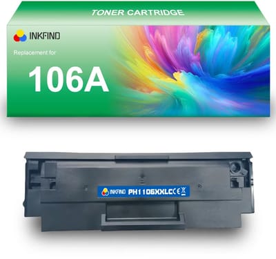 INKFIND 106XXL tonercartridge compatibel met HP 106A W1106A - 1-pack Zwart