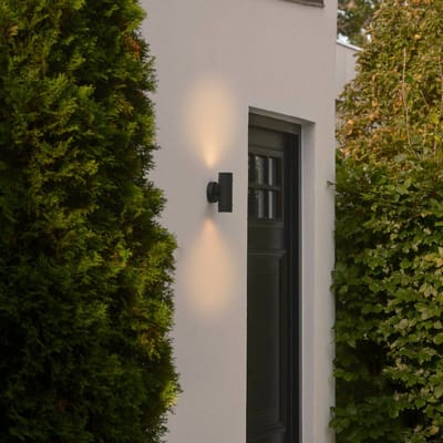 Nordlux Buitenwandlamp Artilus, zwart, aluminium, IP54, up/down