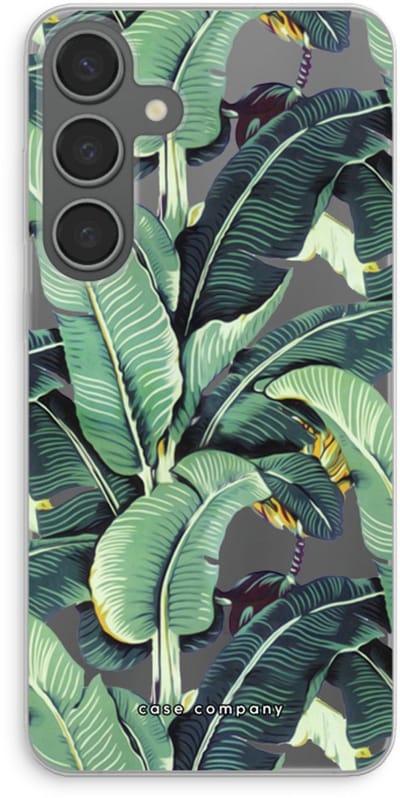 Case Company® - Hoesje geschikt voor Samsung Galaxy S24 Plus hoesje - Bananenbladeren - Soft Cover Telefoonhoesje - Bescherming aan alle Kanten en Schermrand