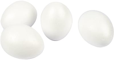 Eieren, H: 10 cm, wit, 25 stuk/ 1 doos