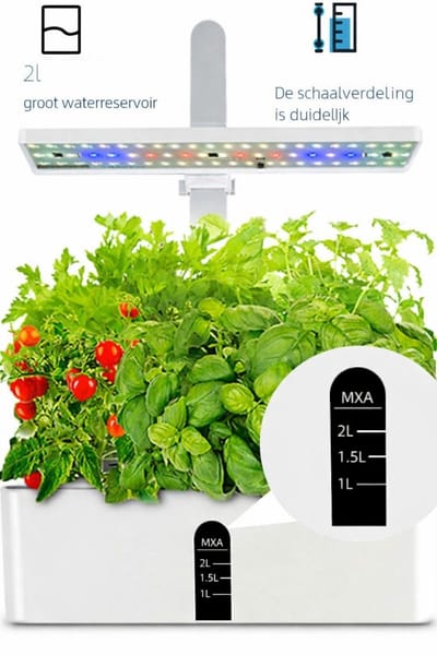 9 Peulen Hydrocultuur Kweeksysteem met LED Kweeklamp – Slimme Kruidentuin voor Binnen 2,5 liter watertank – Slimme Binnentuin - Verstelbare Hoogte – Automatische Timer – Indoor Garden Set – Stil & Energiezuinig - Automatisch Water Geven