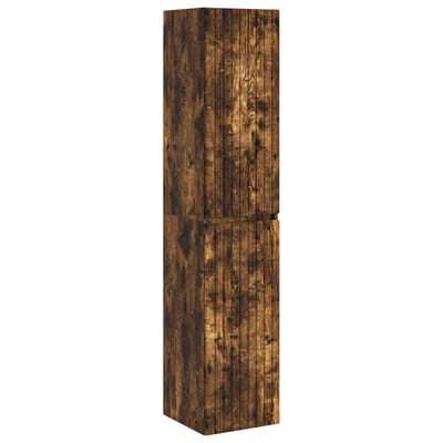 vidaXL - Wandgemonteerde - Badkamerkast - Gerookt - eiken - 33 - x - 34,5 - x - 160 - cm